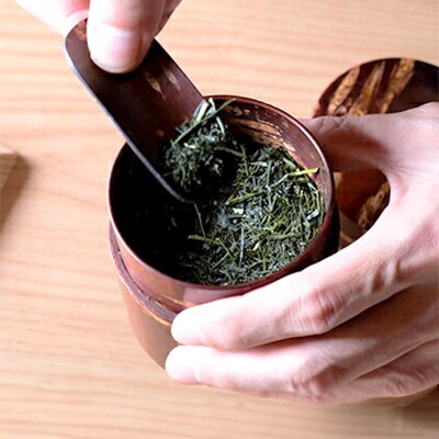 角館樺細工《樺細工 八柳》茶さじ 螺鈿模様|02_kdk-404901
