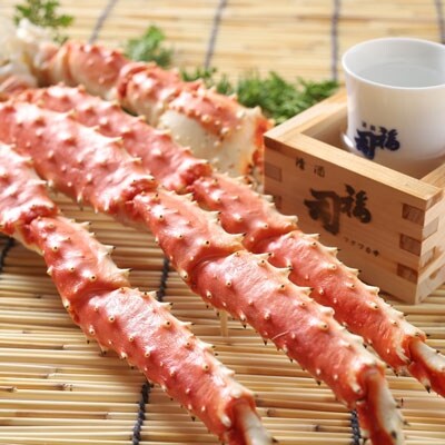 釧路福司はまなす花酵母のお酒とボイルタラバ脚800gのセット かに 蟹 酒 F5F-0187