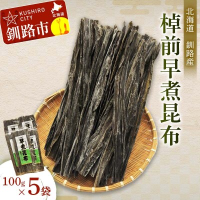 【北海道釧路加工】 棹前早煮昆布 100g×5袋セット ふるさと納税 昆布 F4F-8611