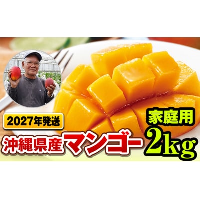 【2027年発送】濃厚な甘さの沖縄県産マンゴー2kg(家庭用)