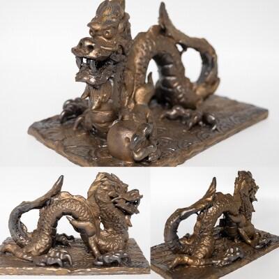 【南風窯】陶芸品　金運龍　沖縄
