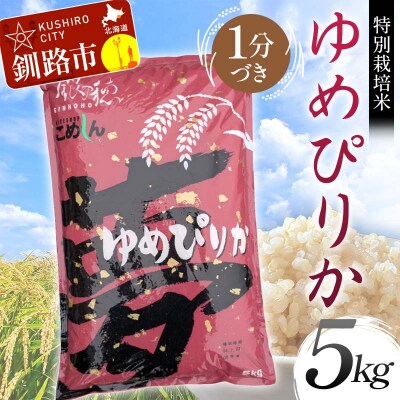 【令和7年産】【新米】特別栽培米ゆめぴりか 5kg 1分づき 北海道産 米 F4F-9259
