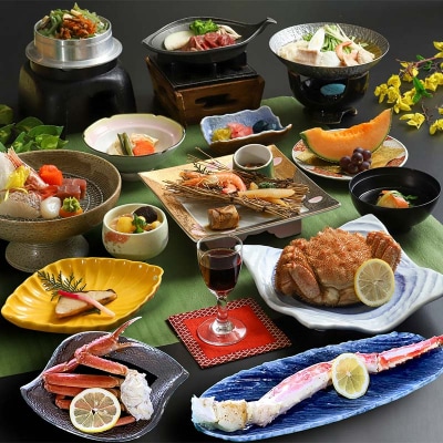 御前水 極 3大蟹付 和室ツイン湖側ペア宿泊 1泊2食 チケット 宿泊 利用券 F4F-8256