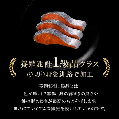 ★3ヶ月定期便 一級品プレミアム銀鮭★ 10切れ 小分け F4F-8872
