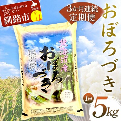 【3か月連続定期便】北海道産 おぼろづき 5kg 白米 米 コメ こめ お米 白米 F4F-7852