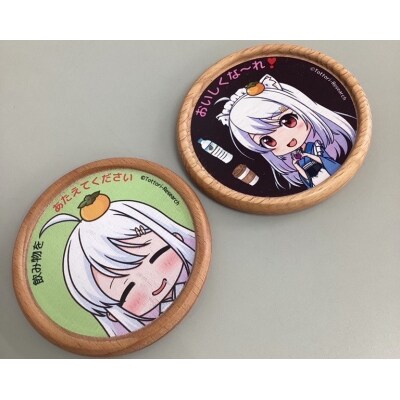 おたねちゃん木製オリジナルコースター2個セット スタジオビーチ 1059