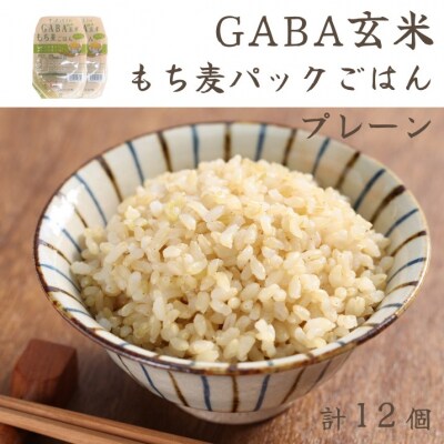 GABA玄米もち麦パックごはん プレーン(12パック入り)きぬむすめ JA 0937