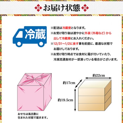 【京都祇園 岩元】冷蔵おせち三段重「冠寿」約4～5人前|本格 料亭おせち 毎年完売必至 人気 有名