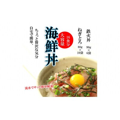 まぐろのネギトロ・鉄火丼人気セット　1.34㎏ D619