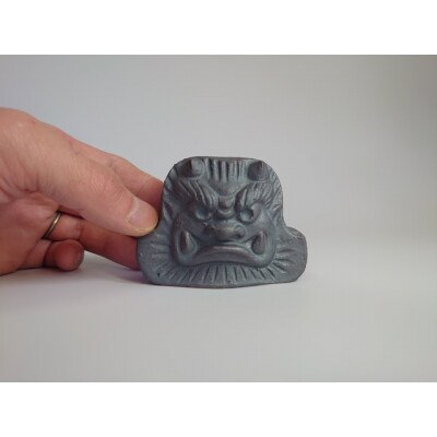 【安田瓦】プチ鬼面「あ・うん」セット 長場鬼瓦工場 阿吽 Onigawara 職人 魔除け