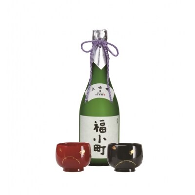 大吟醸福小町　金賞受賞酒と川連塗ぐいのみセット[C7-50009]