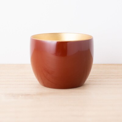 ぐいのみ (内金地) 《 川連漆器 》/ 伝統的工芸品[B4-92005]