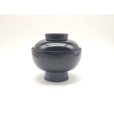 川連漆器　雑煮椀　溜内朱[C4-58007]