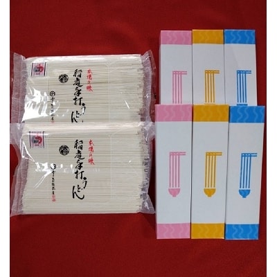稲庭手打うどん(袋入400g×2・箱入90g×6)[B3-118003]