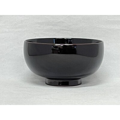 川連漆器　本溜内黒　4.4寸椀[H1-55006]