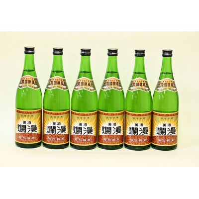 美酒爛漫　特別純米酒　720ml入り　6本　精米歩合50%　燗、常温、冷やでも[C5-49021]