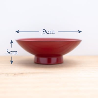 天盃 ( 朱 )《 川連漆器 》 / 盃 伝統的工芸品[M92013]
