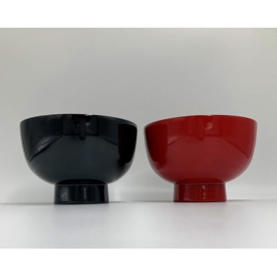 川連漆器　燻椀　IBURIWANCO 夫婦東福寺椀[H7-54007]