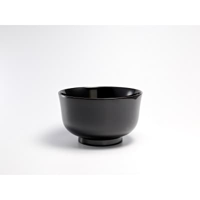 川連漆器　燻椀　IBURIWANCO　羽反椀　黒[B1-54011]