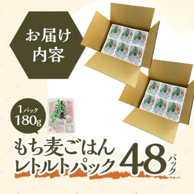 【ごはんで腸活】もち麦ごはんレトルト48パック-