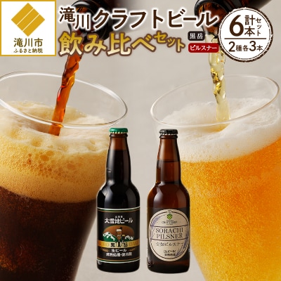 【滝川クラフトビール】ピルスナーと黒ビールの飲み比べセット-