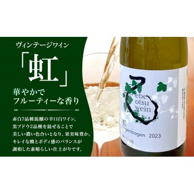 えべおつWein 2023年ヴィンテージワイン 虹 750ml 1本 酒 辛口 北海道 滝川市-