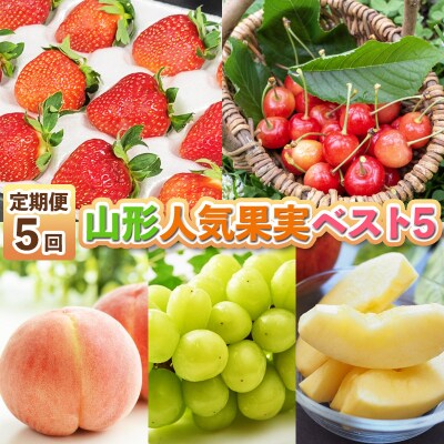 【定期便5回】山形人気果実ベスト5 FZ25-284