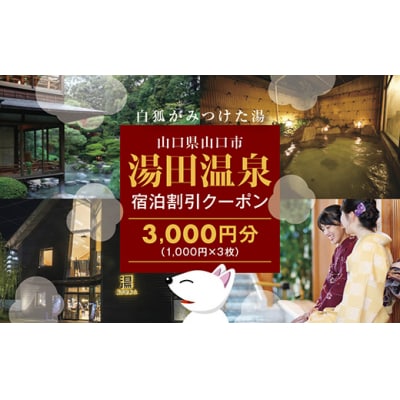 湯田温泉宿泊割引クーポン(3000円分) D709