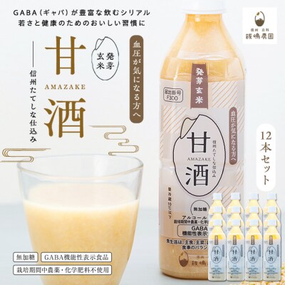 信州たてしな仕込み 発芽玄米甘酒 500g×12本
