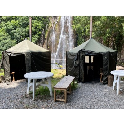 サウナハット【ホワイト・ビッグサイズ(58cm)】&テントサウナ券【rkr005-6】
