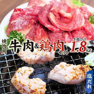 味付焼肉 300g×2P&鶏味付焼肉 塩だれ400g×3P合計1.8kg【冷凍】【tnk207】