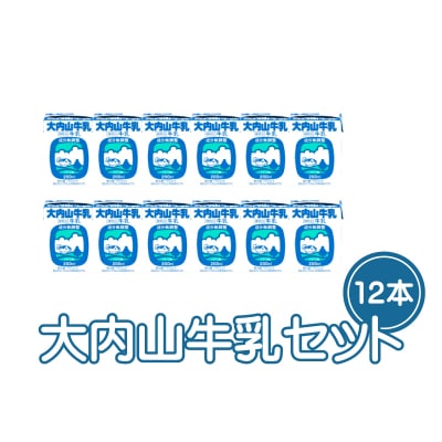 大内山牛乳 200ml×12本セット【khy023A】