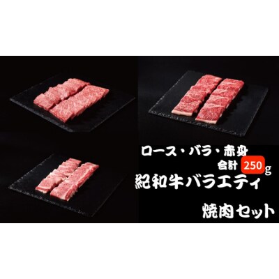 紀和牛バラエティ焼肉セット(ロース・バラ・赤身合計約250g) 【冷蔵】【tnk306-1】