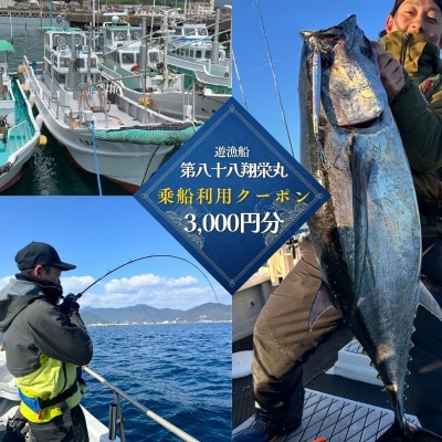 遊漁船「第八十八翔栄丸」 乗船利用クーポン3000円分 / 釣り 海釣り 船釣り【sem001】