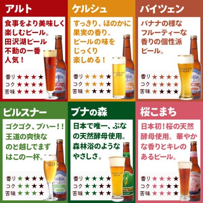 田沢湖ビール定期便6回クラフトビール飲み比べ12本セット★計72本|02_wbe-021206