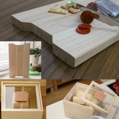 米びつ【桐製】(5kgタイプ)+桐のまな板