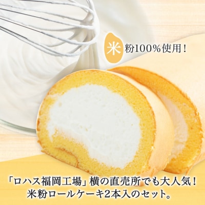 米粉ロールケーキ(2個セット)　江口製菓(株)