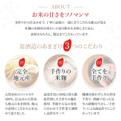 甘酒(900ml×12本)翁酒造株式会社