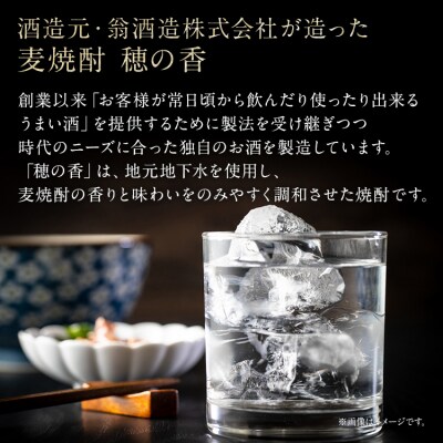 麦焼酎　穂の香(12本セット)　翁酒造株式会社