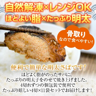 「西昆」明太さば(4切入り×11袋)