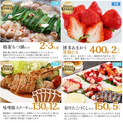【定期便(12回発送)】古賀人気グルメ定期便 ゴールド