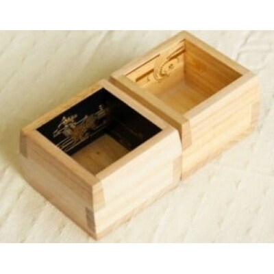 【増田桐箱店】福ますます箔押し版おめでたい2種酒枡セット(麒麟・鳳凰の酒枡セット) 