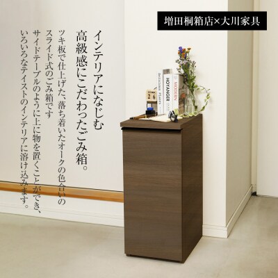 ゴミ箱スライド【ウォールナット】