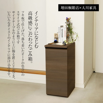 ゴミ箱スライド【ウォールナット】