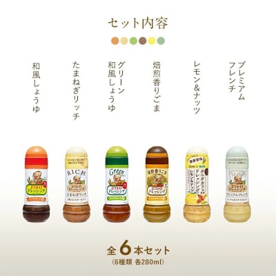 人気不動のドレッシング6本セット