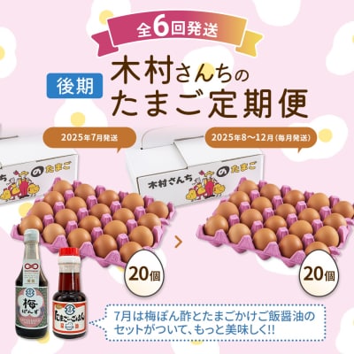 【定期便(6回発送)】木村さんちのたまご(後期)定期便 2024
