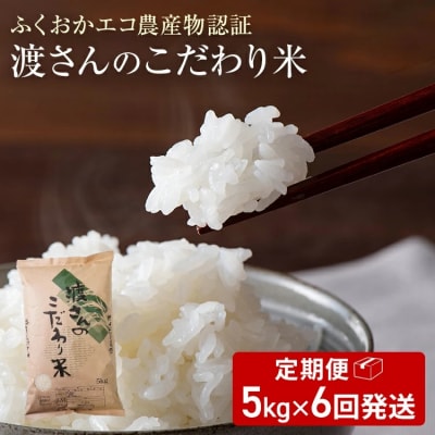 渡さんのこだわり米 定期便 毎月1回5kg×6回発送 計30kg