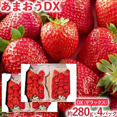 【2026年2月上旬より順次発送】 あまおうDX 約280g×4パック