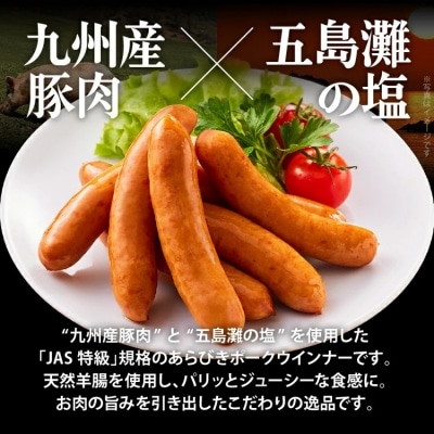九州産豚肉100%あらびきポークウインナーセット合計924g!(154g×6パック)