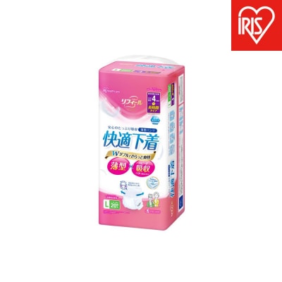 【20枚入り×4パック】大人用おむつ リフィール 薄型パンツ Lサイズ NAD-L20-4